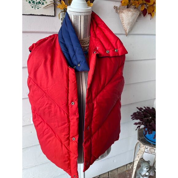 MOUNTAIN PRODUCTS Wenatchee Washington Vintage Red and Blue Down Vest M - Picture 5 of 13